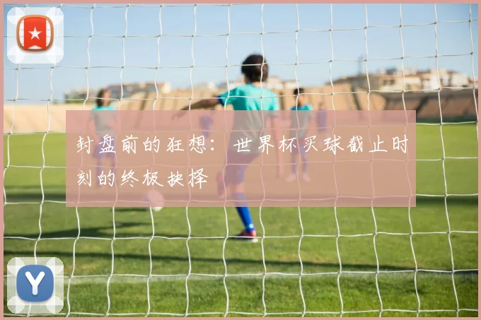 封盘前的狂想：世界杯买球截止时刻的终极抉择